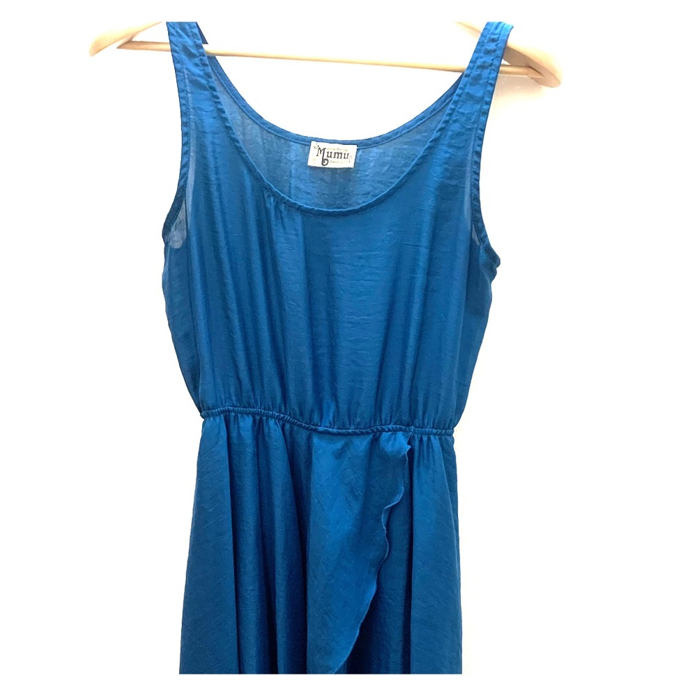 Blue Show Me Your Mumu ruffle dress